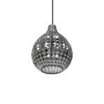 GLOBOSTAR® BASTIK 206-0026 Μοντέρνο Κρεμαστό Φωτιστικό Οροφής με Ντουί 1 x E27 AC 220-240V IP20 - Μαύρο Φιμέ - Μ22 x Π22 x Υ26cm - Image 6