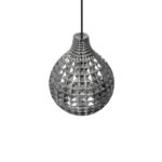 GLOBOSTAR® BASTIK 206-0026 Μοντέρνο Κρεμαστό Φωτιστικό Οροφής με Ντουί 1 x E27 AC 220-240V IP20 - Μαύρο Φιμέ - Μ22 x Π22 x Υ26cm - Image 7