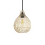 GLOBOSTAR® BASTIK 206-0027 Μοντέρνο Κρεμαστό Φωτιστικό Οροφής με Ντουί 1 x E27 AC 220-240V IP20 - Mελί - Μ22 x Π22 x Υ26cm - Image 5