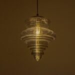 GLOBOSTAR® CORTE 206-0028 Μοντέρνο Κρεμαστό Φωτιστικό Οροφής με Ντουί 1 x E27 AC 220-240V IP20 - Μαύρο Φιμέ - Μ25 x Π25 x Υ30cm - Image 3