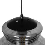 GLOBOSTAR® CORTE 206-0028 Μοντέρνο Κρεμαστό Φωτιστικό Οροφής με Ντουί 1 x E27 AC 220-240V IP20 - Μαύρο Φιμέ - Μ25 x Π25 x Υ30cm - Image 10