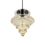 GLOBOSTAR® CORTE 206-0029 Μοντέρνο Κρεμαστό Φωτιστικό Οροφής με Ντουί 1 x E27 AC 220-240V IP20 - Mελί - Μ25 x Π25 x Υ30cm - Image 6