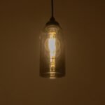 GLOBOSTAR® TUBE 206-0030 Μοντέρνο Κρεμαστό Φωτιστικό Οροφής με Ντουί 1 x E27 AC 220-240V IP20 - Μαύρο Φιμέ - Μ10 x Π10 x Υ24cm - Image 3