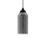 GLOBOSTAR® TUBE 206-0030 Μοντέρνο Κρεμαστό Φωτιστικό Οροφής με Ντουί 1 x E27 AC 220-240V IP20 - Μαύρο Φιμέ - Μ10 x Π10 x Υ24cm - Image 5