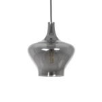 GLOBOSTAR® OVOCE 206-0032 Μοντέρνο Κρεμαστό Φωτιστικό Οροφής με Ντουί 1 x E27 AC 220-240V IP20 - Μαύρο Φιμέ - Μ20 x Π20 x Υ22cm - Image 5