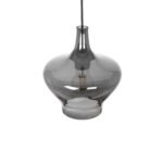 GLOBOSTAR® OVOCE 206-0032 Μοντέρνο Κρεμαστό Φωτιστικό Οροφής με Ντουί 1 x E27 AC 220-240V IP20 - Μαύρο Φιμέ - Μ20 x Π20 x Υ22cm - Image 7