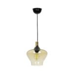 GLOBOSTAR® OVOCE 206-0033 Μοντέρνο Κρεμαστό Φωτιστικό Οροφής με Ντουί 1 x E27 AC 220-240V IP20 - Mελί - Μ20 x Π20 x Υ22cm - Image 4