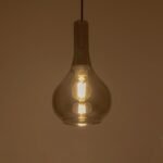 GLOBOSTAR® ΤΟΝΕ 206-0034 Μοντέρνο Κρεμαστό Φωτιστικό Οροφής με Ντουί 1 x E27 AC 220-240V IP20 - Μαύρο Φιμέ - Μ20 x Π20 x Υ36cm - Image 3