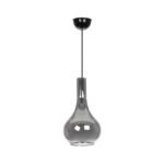 GLOBOSTAR® ΤΟΝΕ 206-0034 Μοντέρνο Κρεμαστό Φωτιστικό Οροφής με Ντουί 1 x E27 AC 220-240V IP20 - Μαύρο Φιμέ - Μ20 x Π20 x Υ36cm - Image 4