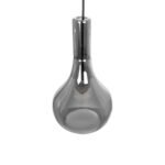 GLOBOSTAR® ΤΟΝΕ 206-0034 Μοντέρνο Κρεμαστό Φωτιστικό Οροφής με Ντουί 1 x E27 AC 220-240V IP20 - Μαύρο Φιμέ - Μ20 x Π20 x Υ36cm - Image 7