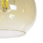 GLOBOSTAR® ΤΟΝΕ 206-0035 Μοντέρνο Κρεμαστό Φωτιστικό Οροφής με Ντουί 1 x E27 AC 220-240V IP20 - Mελί - Μ20 x Π20 x Υ36cm - Image 8