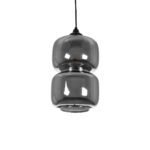 GLOBOSTAR® PIAGE 206-0036 Μοντέρνο Κρεμαστό Φωτιστικό Οροφής με Ντουί 1 x E27 AC 220-240V IP20 - Μαύρο Φιμέ - Μ18 x Π18 x Υ31cm