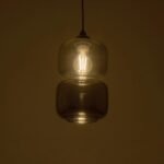 GLOBOSTAR® PIAGE 206-0036 Μοντέρνο Κρεμαστό Φωτιστικό Οροφής με Ντουί 1 x E27 AC 220-240V IP20 - Μαύρο Φιμέ - Μ18 x Π18 x Υ31cm - Image 3