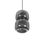 GLOBOSTAR® PIAGE 206-0036 Μοντέρνο Κρεμαστό Φωτιστικό Οροφής με Ντουί 1 x E27 AC 220-240V IP20 - Μαύρο Φιμέ - Μ18 x Π18 x Υ31cm - Image 6