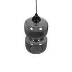 GLOBOSTAR® PIAGE 206-0036 Μοντέρνο Κρεμαστό Φωτιστικό Οροφής με Ντουί 1 x E27 AC 220-240V IP20 - Μαύρο Φιμέ - Μ18 x Π18 x Υ31cm - Image 7