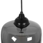 GLOBOSTAR® PIAGE 206-0036 Μοντέρνο Κρεμαστό Φωτιστικό Οροφής με Ντουί 1 x E27 AC 220-240V IP20 - Μαύρο Φιμέ - Μ18 x Π18 x Υ31cm - Image 10