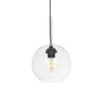 GLOBOSTAR® MPRALA 206-0038 Μοντέρνο Κρεμαστό Φωτιστικό Οροφής με Ντουί 1 x E27 AC 220-240V IP20 - Διάφανο - Μ20 x Π20 x Υ18cm