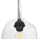 GLOBOSTAR® MPRALA 206-0038 Μοντέρνο Κρεμαστό Φωτιστικό Οροφής με Ντουί 1 x E27 AC 220-240V IP20 - Διάφανο - Μ20 x Π20 x Υ18cm - Image 9