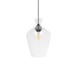 GLOBOSTAR® BOHEMIA 206-0040 Μοντέρνο Κρεμαστό Φωτιστικό Οροφής με Ντουί 1 x E27 AC 220-240V IP20 - Διάφανο - Μ20 x Π20 x Υ32cm