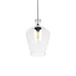 GLOBOSTAR® BOHEMIA 206-0040 Μοντέρνο Κρεμαστό Φωτιστικό Οροφής με Ντουί 1 x E27 AC 220-240V IP20 - Διάφανο - Μ20 x Π20 x Υ32cm - Image 6