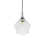 GLOBOSTAR® TORU 206-0042 Μοντέρνο Κρεμαστό Φωτιστικό Οροφής με Ντουί 1 x E27 AC 220-240V IP20 - Διάφανο - Μ20 x Π20 x Υ31cm - Image 6