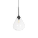 GLOBOSTAR® BALU 206-0043 Μοντέρνο Κρεμαστό Φωτιστικό Οροφής με Ντουί 1 x E27 AC 220-240V IP20 - Διάφανο - Μ20 x Π20 x Υ42cm