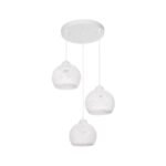 GLOBOSTAR® YASAM 203-0023 Vintage Κρεμαστό Φωτιστικό Οροφής με Ντουί 3 x E27 AC 220-240V IP20 - Λευκό - Μ42 x Π42 x Υ54cm - Image 2