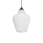 GLOBOSTAR® SKLO 206-0023 Μοντέρνο Κρεμαστό Φωτιστικό Οροφής με Ντουί 1 x E27 AC 220-240V IP20 - Λευκό - Μ22 x Π22 x Υ31cm - Image 2