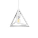 GLOBOSTAR® TRIANGLE 203-0163 Μοντέρνο Κρεμαστό Φωτιστικό Οροφής με Ντουί 1 x E27 AC 220-240V IP20 - Λευκό - Μ24 x Π24 x Υ22cm - Image 2