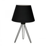 GLOBOSTAR® TRIP 204-0086 Μοντέρνο Επιτραπέζιο Φωτιστικό Πορτατίφ με Ντουί 1 x E27 AC 220-240V IP20 - Μαύρο - Μ22 x Π22 x Υ33cm