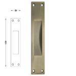 Χούφτα για Συρόμενες Πόρτες Χωρίς Τρύπα - Εύκολη Τοποθέτηση - Μπρονζέ 232-16 Perfect