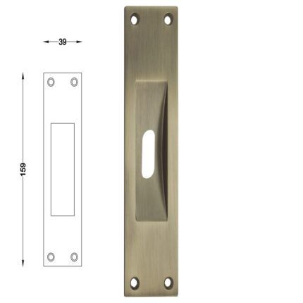 Χούφτα για Συρόμενες Πόρτες Χωρίς Τρύπα - Εύκολη Τοποθέτηση - Μπρονζέ 232-16 Perfect