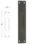 Χούφτα Συρόμενης Πόρτας Χωρίς Τρύπα -  Μαύρο Ματ 232-7 Perfect