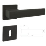 Πόμολο Πόρτας με Ροζέτα Perfect Μαύρο Ματ 244 Κομψό και σύγχρονο design