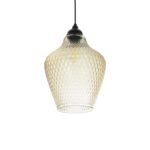 GLOBOSTAR® SKLO 206-0025 Μοντέρνο Κρεμαστό Φωτιστικό Οροφής με Ντουί 1 x E27 AC 220-240V IP20 - Mελί - Μ22 x Π22 x Υ31cm - Image 2