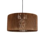 GLOBOSTAR® KYCLOS 203-0047 Boho Κρεμαστό Φωτιστικό Οροφής με Ντουί 1 x E27 AC 220-240V IP20 - Καφέ - M40 x Π40 x Υ25.5cm - Image 2