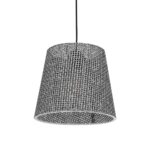 GLOBOSTAR® CONEY 203-0070 Μοντέρνο Κρεμαστό Φωτιστικό Οροφής με Ντουί 1 x E27 AC 220-240V IP20 - Γκρι - Μ26 x Π26 x Υ25cm - Image 2