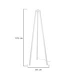 GLOBOSTAR® TRIPOD 203-0259 Μοντέρνο Επιδαπέδιο Φωτιστικό με Ντουί 1 x E27 AC 220-240V IP20 - Λευκό - Μ38 x Π38 x Υ120cm - Image 3