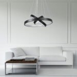 GLOBOSTAR® NEMESIS TRIO 61167-DECO Μοντέρνο Κρεμαστό Φωτιστικό Οροφής LED 100W 12123lm 360° AC 220-240V IP20 Ρυθμιζόμενο Λευκό CCT με Χειριστήριο από 2700K έως 6000K Dimmable - Lumileds SMD Chip - Μαύρο Ματ - Μ60 x Π60 x Υ60cm - 3 Χρόνια Εγγύηση - Image 14