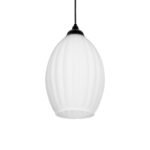 GLOBOSTAR® GURIA 206-0008 Μοντέρνο Κρεμαστό Φωτιστικό Οροφής με Ντουί 1 x E27 AC 220-240V IP20 - Λευκό - Μ19 x Π19 x Υ26cm - Image 2