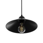 GLOBOSTAR® FONTE 203-0080 Μοντέρνο Κρεμαστό Φωτιστικό Οροφής με Ντουί 1 x E27 AC 220-240V IP20 - Μαύρο - Μ25.5 x Π25.5 x Υ10cm - Image 6