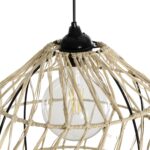 GLOBOSTAR® NETI 205-0025 Boho Κρεμαστό Φωτιστικό Οροφής με Ντουί 1 x E27 AC 220-240V IP20 - Μπεζ - M35 x Π35 x Υ63cm - Image 8