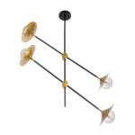 GLOBOSTAR® JOLIET 999-0044 Μοντέρνο Φωτιστικό Οροφής με Ντουί 4 x G9 AC 220-240V IP20 - Μαύρο & Χρυσό - Μ93 x Π20 x Υ106cm - Image 4