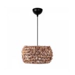 GLOBOSTAR® DARIO 204-0159 Boho Κρεμαστό Φωτιστικό Οροφής με Ντουί 1 x E27 AC 220-240V IP20 - Καφέ - Μ29 x Π29 x Υ16cm - Image 2