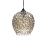 GLOBOSTAR® KEGEL 206-0006 Μοντέρνο Κρεμαστό Φωτιστικό Οροφής με Ντουί 1 x E27 AC 220-240V IP20 - Μαύρο Φιμέ - Μ19 x Π19 x Υ19cm - Image 2