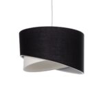 GLOBOSTAR® LILI 203-0176 Μοντέρνο Κρεμαστό Φωτιστικό Οροφής με Ντουί 1 x E27 AC 220-240V IP20 - Μαύρο & Λευκό - Μ30 x Π30 x Υ22cm - Image 2