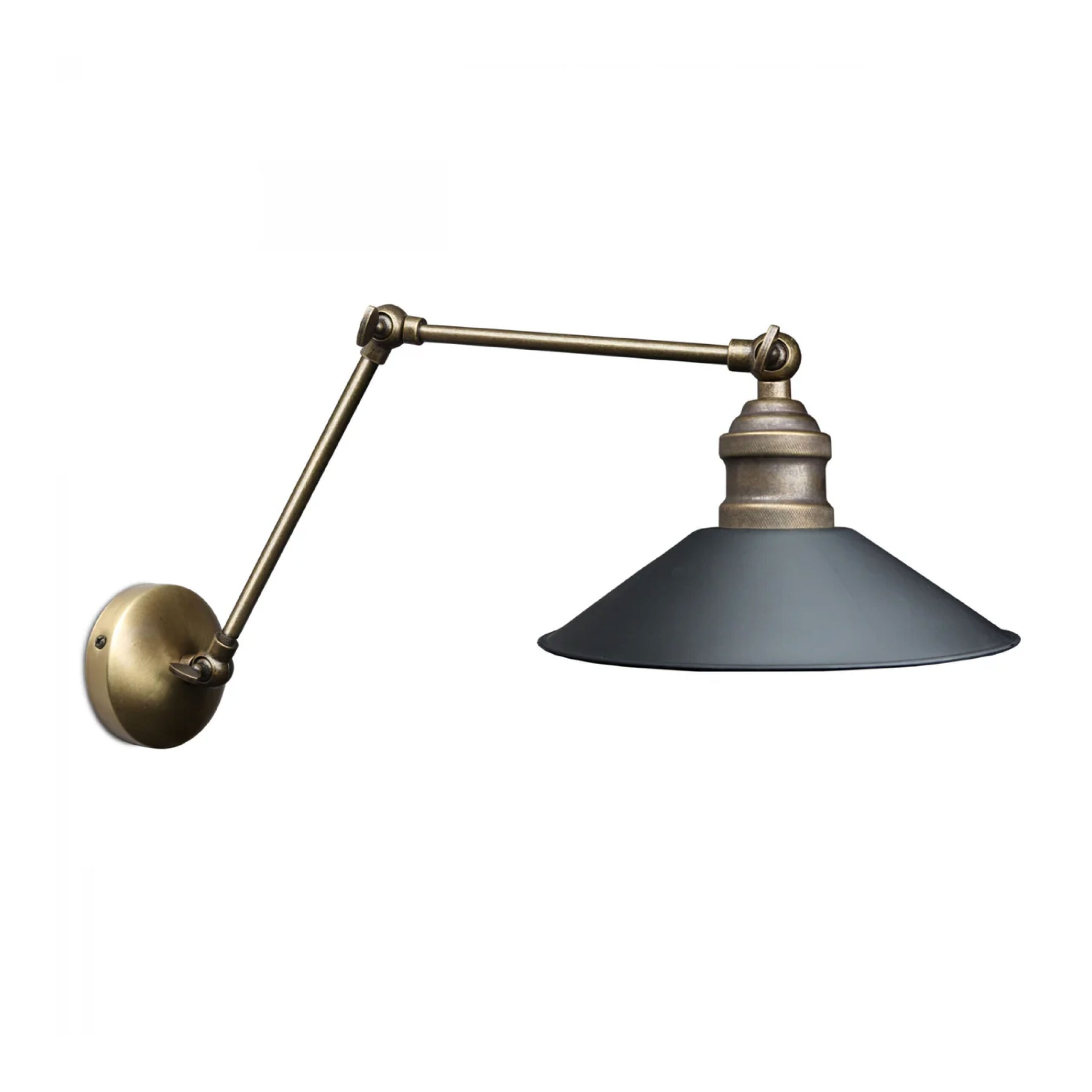 3552_1_00 GLOBOSTAR® HAWK 204-0114 Μοντέρνο Φωτιστικό Τοίχου - Απλίκα με Ντουί 1 x E27 AC 220-240V IP20 - Μαύρο & Μπρούτζινο - Μ23 x Π23 x Υ27cm - Image 1