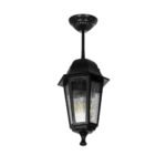 GLOBOSTAR® VITRO 203-0189 Vintage Φωτιστικό Οροφής με Ντουί 1 x E27 AC 220-240V IP44 - Μαύρο - Μ17 x Π17 x Υ28cm - Image 2