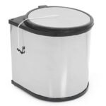 Κάδος Απορριμμάτων Ντουλαπιού Κουζίνας Ø27×31cm - Μαύρο - Image 2