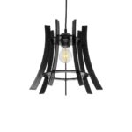 GLOBOSTAR® VIVIDUS 202-0029 Μοντέρνο Κρεμαστό Φωτιστικό Οροφής με Ντουί 1 x E27 AC 220-240V IP20 - Μαύρο - Μ30 x Π30 x Υ29cm - Image 2